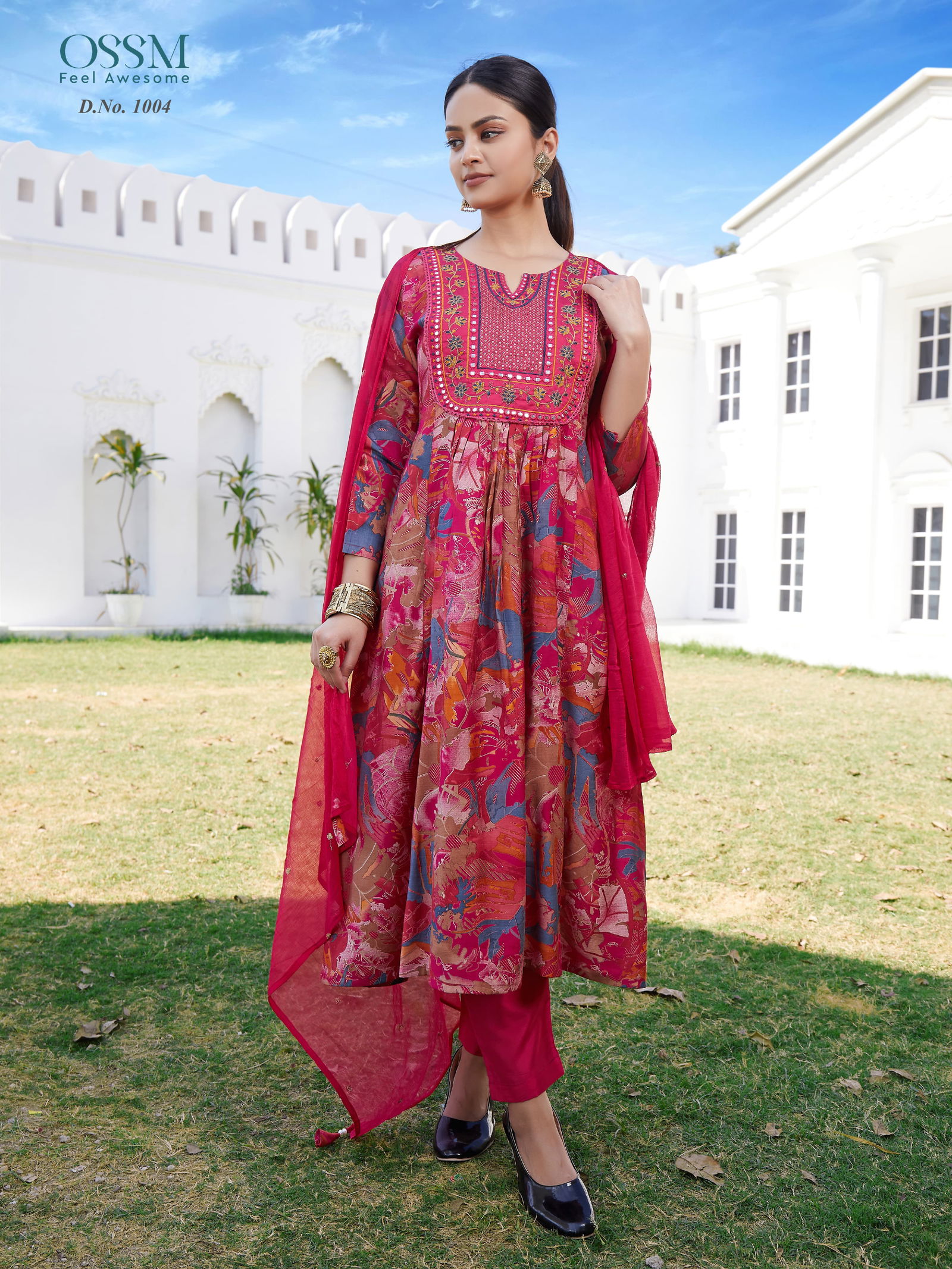 Morni By Ossm Modal Foil Printed Embroidery Kurti With Bottom Dupatta Wholesale Market In Surat With Price